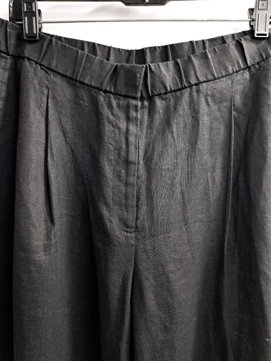 Washed Organic Linen Délavé Wide Trouser Pant Size Large - Picture 4 of 9